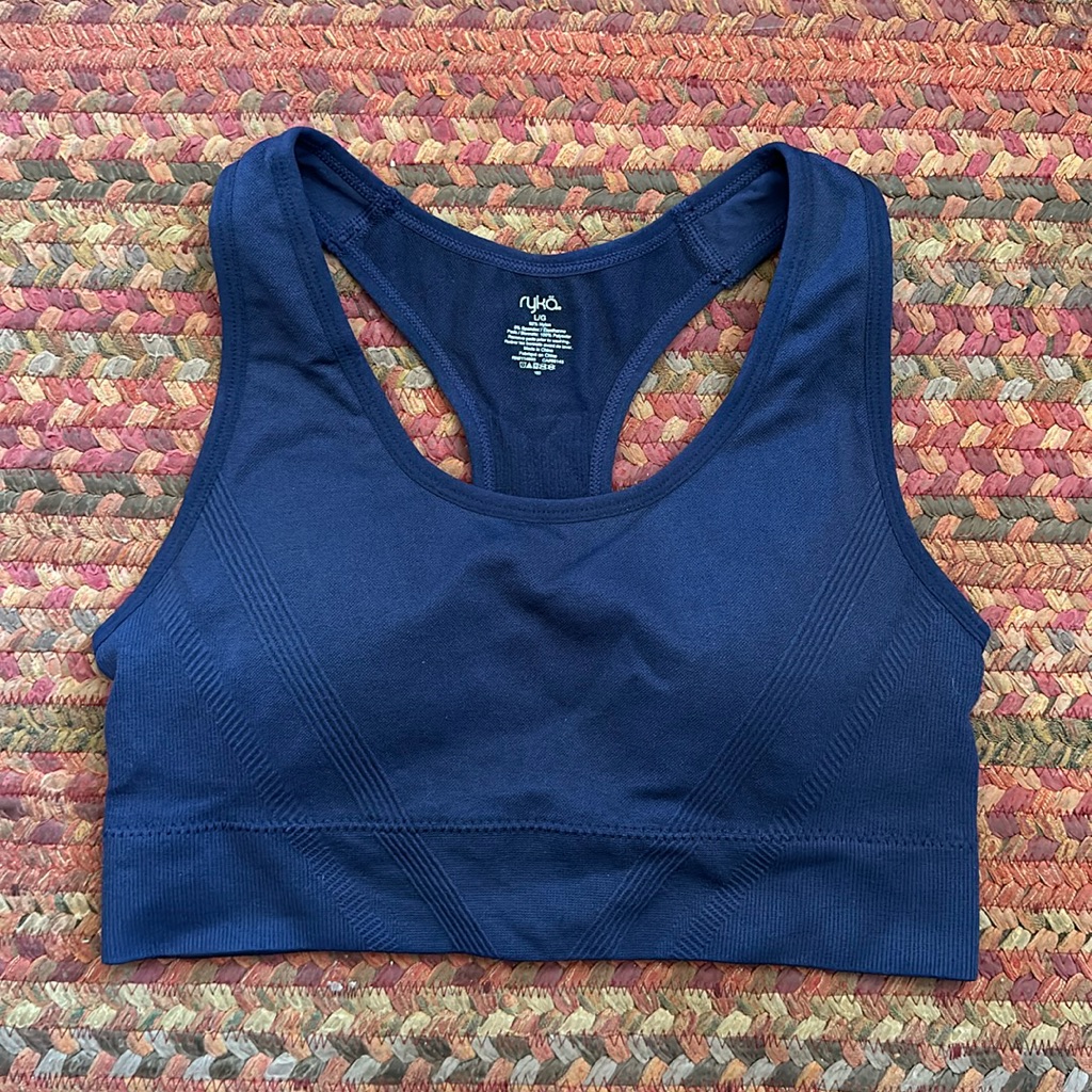 Nwot Ryka Navy Blue Seamless Sports Bra